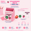 Strawberry Milk Pencil Jar