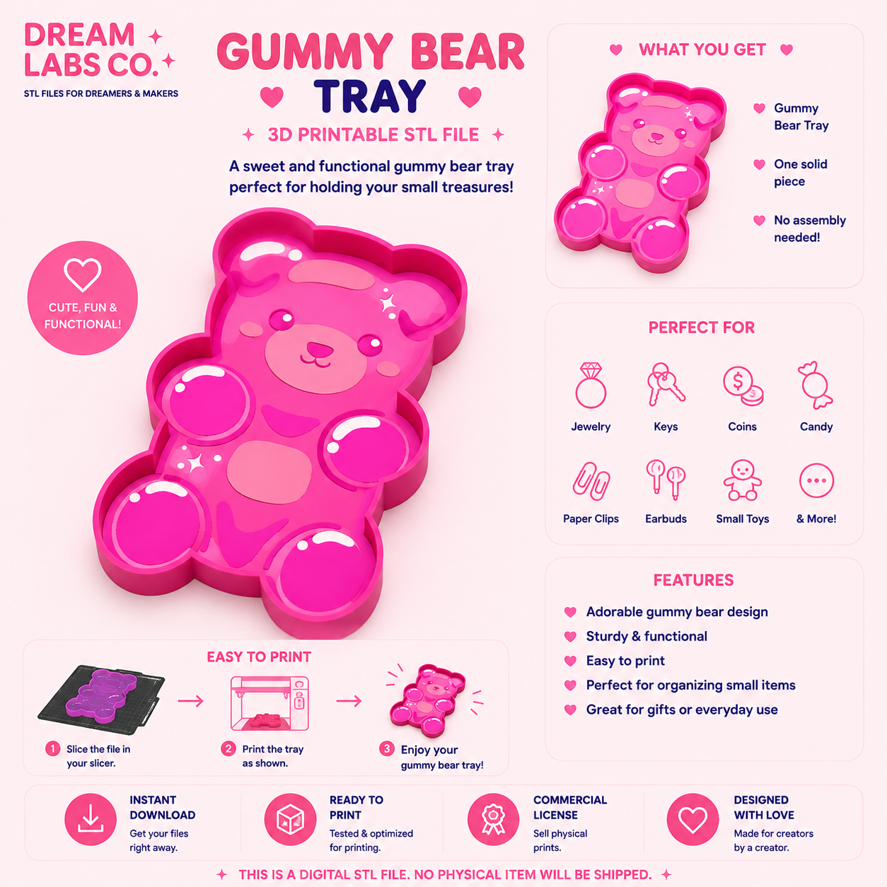 GUMMY BEAR TRAY STL