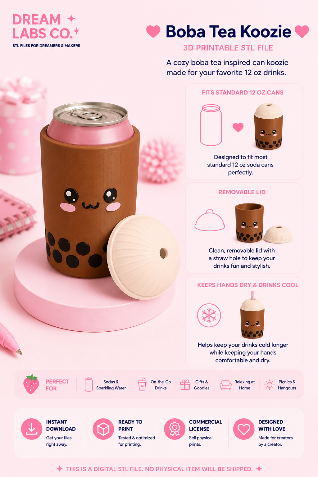 Boba Koozie STL File & 3MF