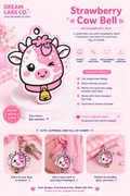 🌸 Strawberry Milk Cow Keychain STL File