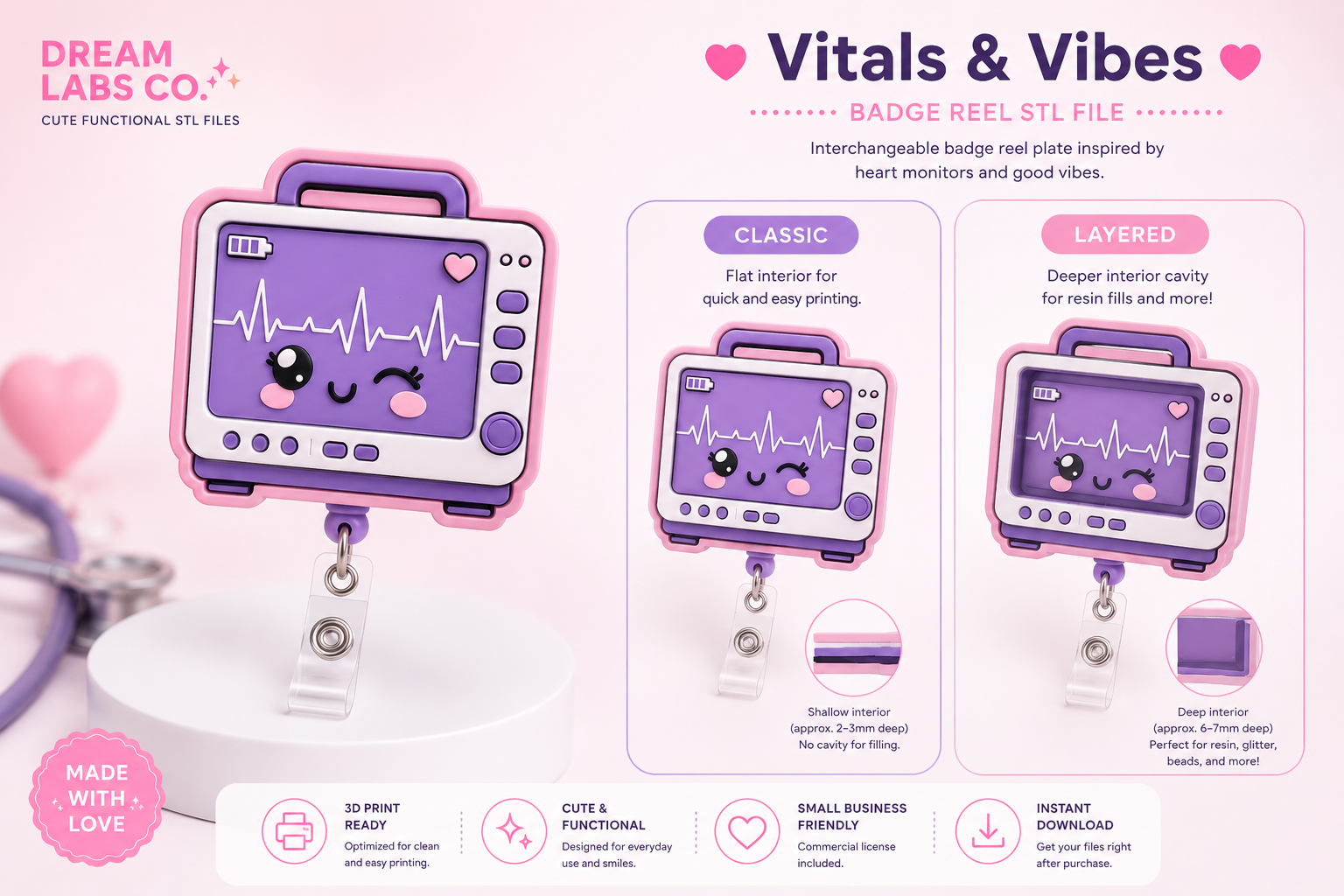 🌸 Vitals & Vibes Badge Reel