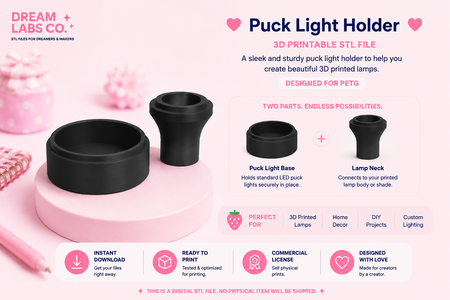 Lamp Puck File STL